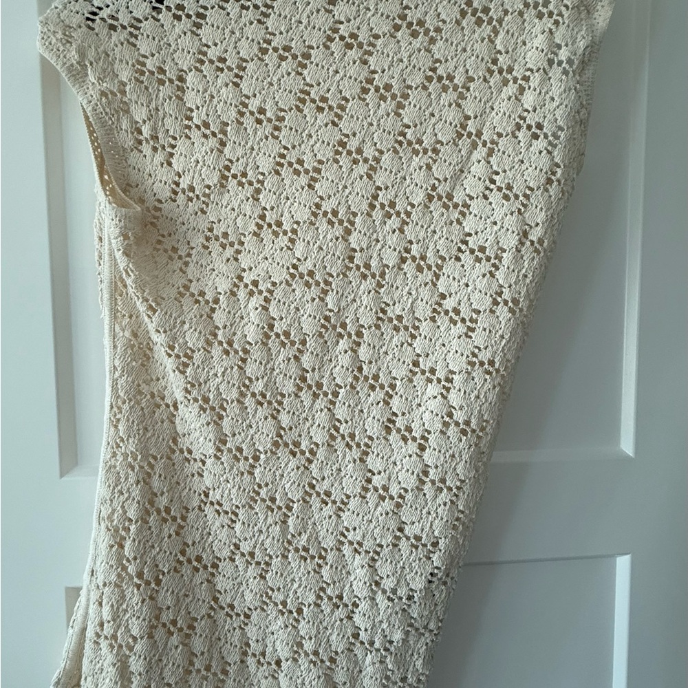 Jil Sander Cream Lace Top